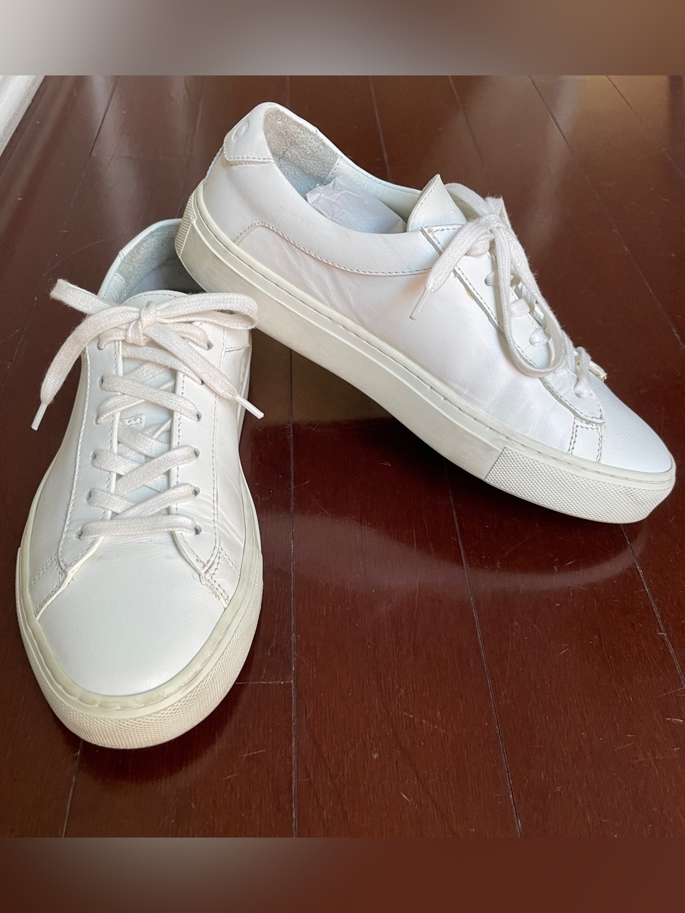 Koio Capri in Triple White Leather Sneaker 36